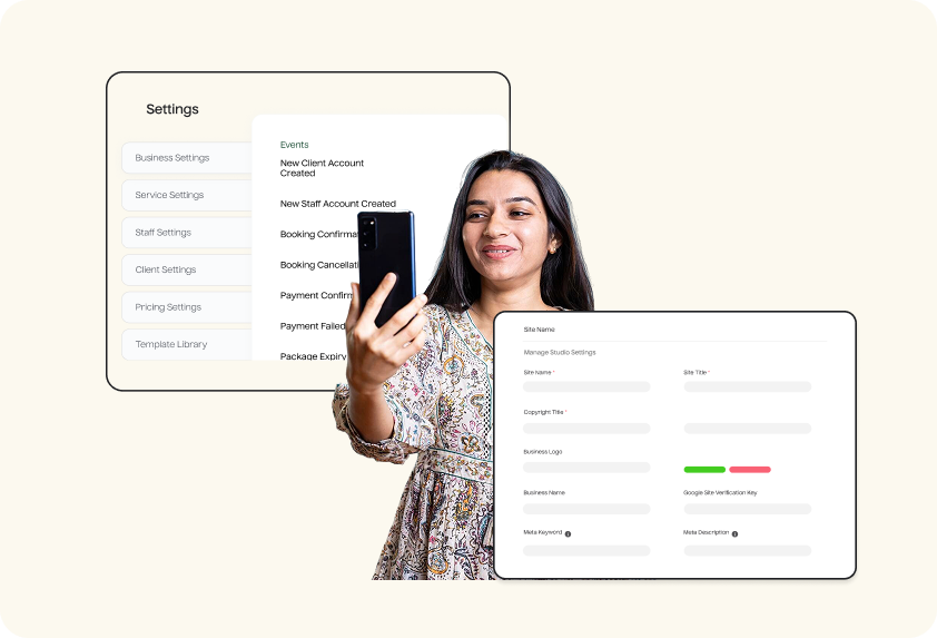 Customize workflows, branding, notifications, and automation rules.
